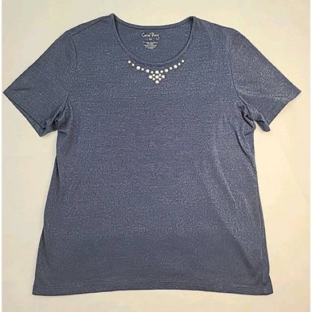 Carol Rose Short Sleeve Top in Blue